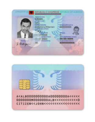 Albania ID template in PSD format