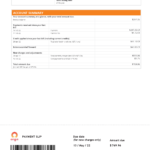 Australia Origin utility bill, Word and PDF template, 4 pages