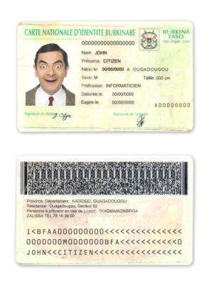 Burkina Faso ID template in PSD format, fully editable