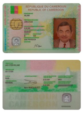 Cameroon ID card PSD template, with fonts
