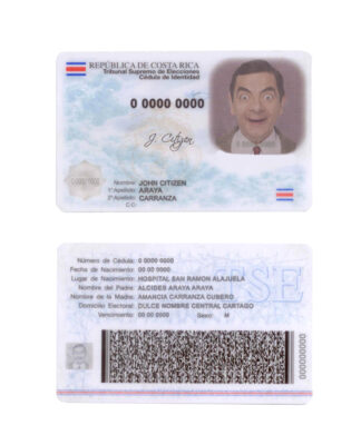 Costa Rica ID template in PSD format, fully editable