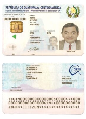 Guatemala ID template in PSD format, fully editable