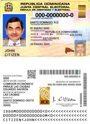 Dominican Republic ID template in PSD format