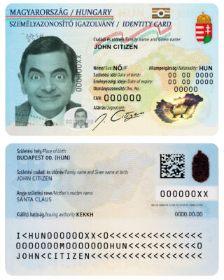 Hungary ID template in PSD format