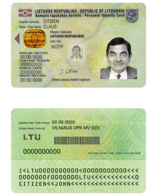 Lithuania ID template in PSD format, fully editable, with all fonts
