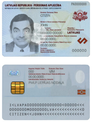 Latvia ID template in PSD format, fully editable