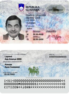 Slovenia ID template in PSD format