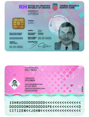 Croatia ID template in PSD format