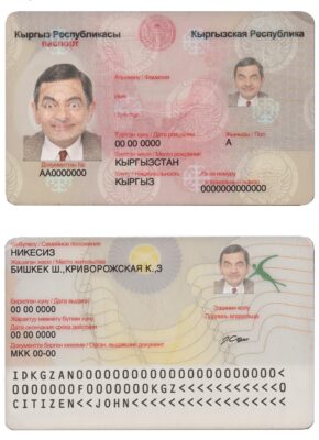 Kyrgyzstan ID card template in PSD format, fully editable
