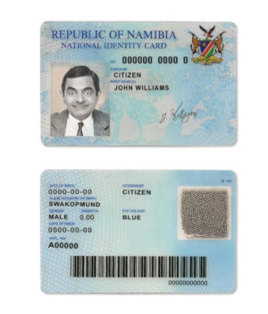 Namibia ID template in PSD format, fully editable, with all fonts
