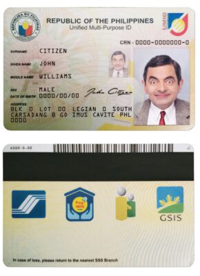 Philippines ID template in PSD format, fully editable