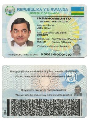 Rwanda ID card template in PSD format, fully editable