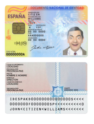 Spain ID template in PSD format, fully editable (2016 – present)