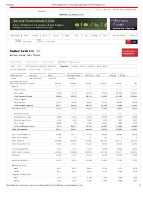 England Editable Templates 15 United Kingdom United Bank Ltd UBL bank incoming statement Word and PDF template 2 pages 1