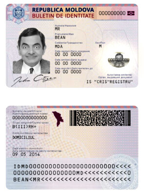 Moldova ID template in PSD format, fully editable, with all fonts