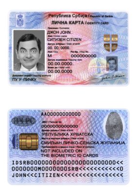 Serbia ID template in PSD format, fully editable, with all fonts