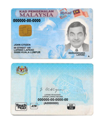 Malaysia ID template in PSD format, fully editable