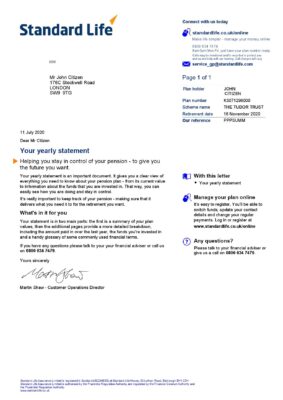 England Editable Templates 11 United Kingdom Standard Life utility bill template in Word and PDF format, 7 pages