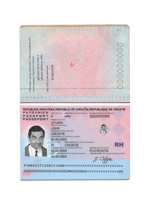 Authentic Croatia PSD Passport Template