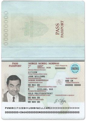 Authentic Norway PSD Passport Template