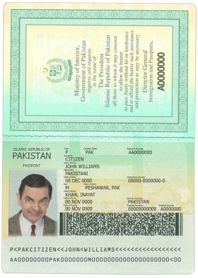 Authentic Pakistan PSD Passport Template