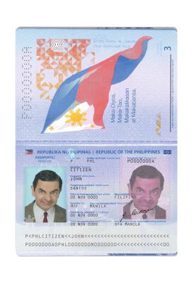Authentic Philippines PSD Passport Template
