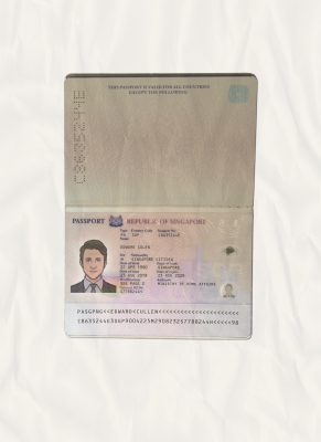 Authentic Singapore PSD Passport Template (2006-2017)