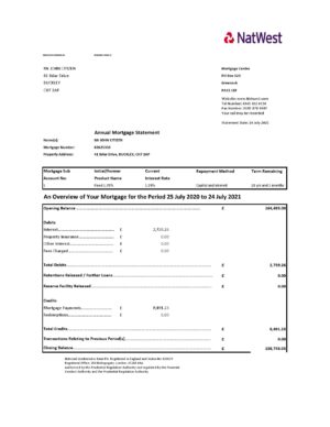 England Editable Templates 10 United Kingdom NatWest bank statement template in .xls and .pdf file format