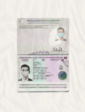 England Editable Templates 16 United Kingdom passport template in PSD format (2020 – present)