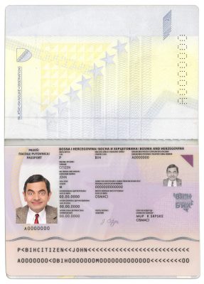 Authentic Bosnia and Herzegovina PSD Passport Template