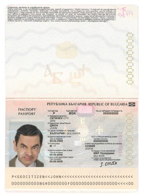 Authentic Bulgaria PSD Passport Template