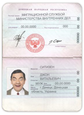 Authentic Donetsk People’s Republic PSD Passport Template