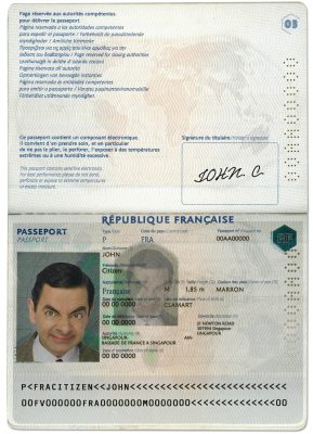 Authentic France PSD Passport Template (version 2)