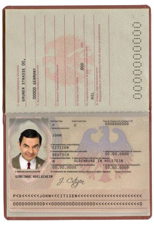 Authentic Germany PSD Passport Template (2005-2017)