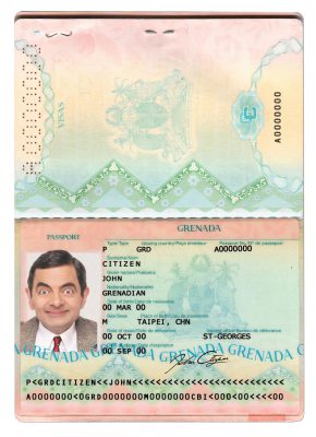 Authentic Grenada PSD Passport Template