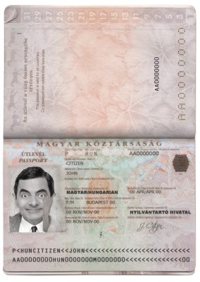 Authentic Hungary PSD Passport Template (version 2)