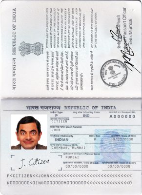 Authentic India PSD Passport Template (2013 – present)