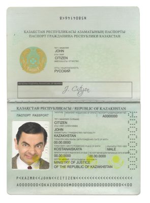 Authentic Kazakhstan PSD Passport Template (1991-2009)