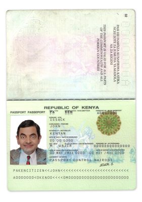 Authentic Kenya PSD Passport Template (2011-2019)