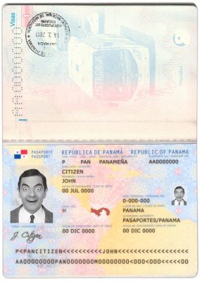 Authentic Panama PSD Passport Template