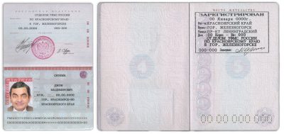 Authentic Russia Standard PSD Passport Template