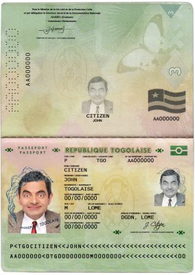 Authentic Togo PSD Passport Template