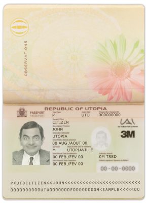 Authentic Utopia PSD Passport Template