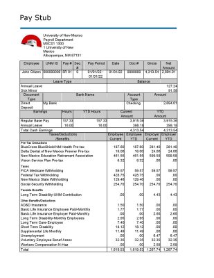 USA educational company employee sheet template in Word and PDF format, version 2