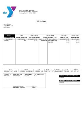 USA social service company employee sheet template in Word and PDF format