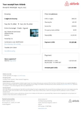 Editable Andorra Hotel Booking Form Template | Fillable PDF