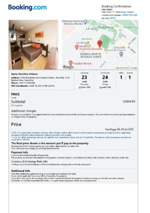 Customizable Argentina Airbnb Reservation Template | Word & PDF Formats