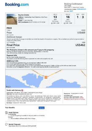 Editable Bahamas Hotel Booking Form Template | Fillable PDF