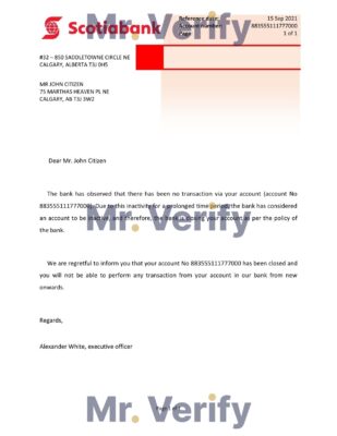 Download Canada Scotiabank account Bank Reference Letter Templates | Editable Word