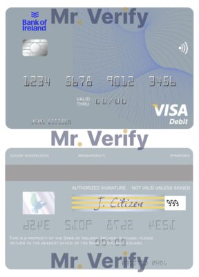 Fillable Ireland Bank of Ireland visa card Templates | Layer-Based PSD